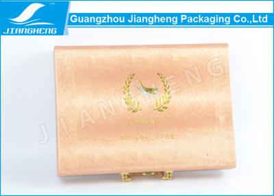 China Shiny Gold Faux Leather Material Empty Gift Box Personalised With Logo Hot Stamped for sale