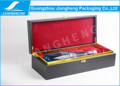 China MDF hölzerner/Pappeinzelne Wein-Verpackungs-Kästen mit kundenspezifischem Logo aufbereitet zu verkaufen