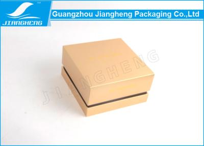 China Gold Square Professional Cardboard Perfume Gift Boxes CMYK / Panton Printing for sale