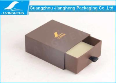 China Rigid Sliding Gift Packaging Paper Empty Perfume Boxes With Ribbon Customized Logo for sale