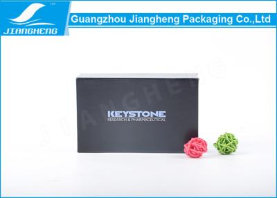 China SGS Approval Essential Oil Packaging Boxes Book Shape Black Gift Paper Cardboard for sale