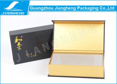 China Art Paper Cosmetic / Perfume Packaging Boxes Hot Stamping Embossed Book Shape for sale