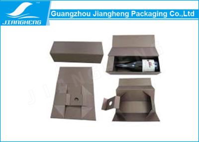 China Custom Printed Cardboard Wine Packing Boxes / Packaging Box With Handle for sale