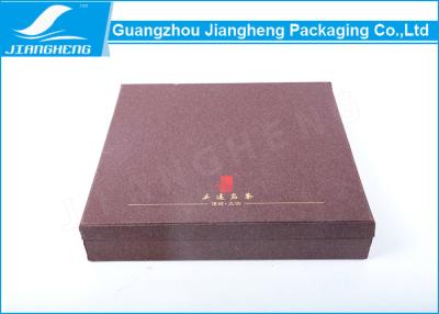 China Caja de lujo vacía de sellado caliente del té del papel de la cartulina de las cajas de regalo del té del logotipo reciclada en venta