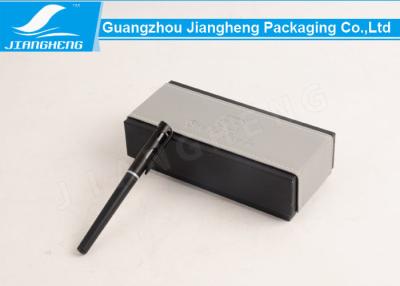 China Durable Pen Gift Box Black Velvet Covered On Sponge Insert Paper Pen Box for sale