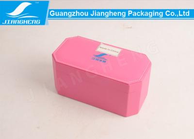 China Elegante kleine lederne Geschenkbox Luxus-PU-Leder-Magazin-Rosa-Farbe zu verkaufen