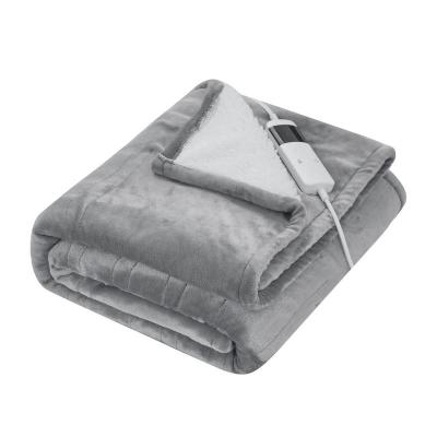 China Folded Machine Washable Soft Double Heated Bed Warmer Blanket Electric Blanket Heating Blankets for sale