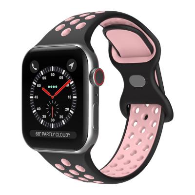 China Keepwin Watch Band Sport Silicone Waterproof Hot Selling Rubber Watch Strap For Apple Watch Band 3 Series 4 5 for sale