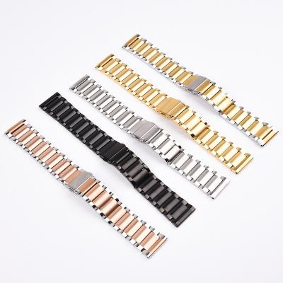 China Fanshion Keepwin 2021 Si Steel Metal Samsung Smart Stainless Smart Watch Strap 18 20 22 24mm Black Gold Magntic Watch Band For Apple for sale