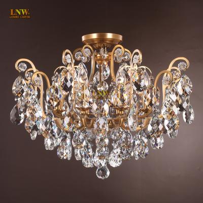 China Crystal Traditional Bronze Chandelier LED Crystal Lamp for sale