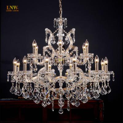 China New Maria Theresa Chandelier Hotel Modern Large Traditional Crystal Pendant Light Projector Luxury LED Decorative Lamp Crystal Chan for sale