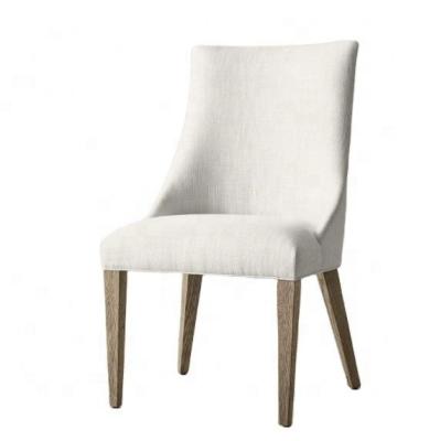 China Modern Style Seat Fabric Side Upholstered Oak Frame Solid Wood Dining Chair HLM26 for sale