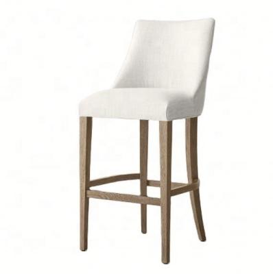 China Modern Modern Style Fabric Upholstered Wooden Dining Barstool Without Arms HLM28 for sale