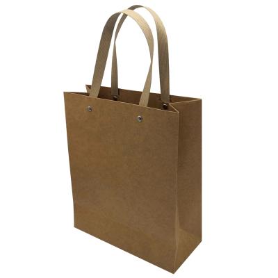 China Wholesale Custom Luxury Recyclable Kraft Paper Bags With Flat Handle Customized Paper Carry Bag With Pp Handle for sale