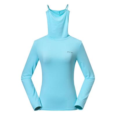 China Tourbonl Anti Wrinkle Shaping Long Sleeve Golf Exercise Tops High Neck Women's Masked T-Shirt for sale