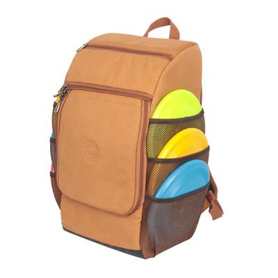 China Waterproof Disc Golf Tourbon Canvas Disc Golf Bag With Cooler Bags Backpack for sale