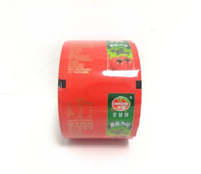 China Disposable 10g Gravure Printing Plastic Roll Film For Tomato Ketchup In China for sale