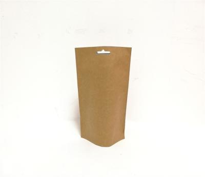 China 150g Recyclable Soil Bag With 70% Moisture Custom Plastic Bags Stand Up Kraft Paper Tea And Coffee Plastic Bags With Punch Hole And Pinhole for sale