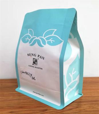 China 500g Custom Plastic Bags Recyclable Stand Up Pouch Bottom Folded Coffee Bags Plastic Ziplock Coffee Bags With Special Zipper And Valve for sale