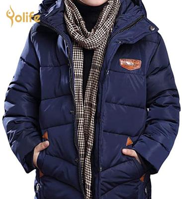 China Anti-wrinkle Yolife 2021 Winter Boys New Cotton Quilted Jacket With Hooded Parka Padded Boys Down Jackets Feather Jackets Coats for sale