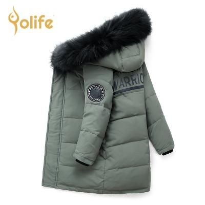 China Anti-wrinkle kids boys down jackets winter 10 12 year parkas real fur hooded thicken warmly kids snow teen coat for sale