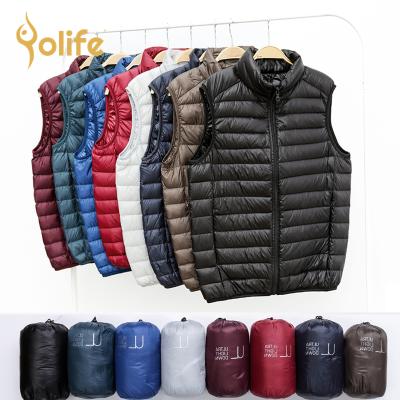 China Yolife Men's Packable Stripper Lightweight Water Resistant Anti-wrinkle Vest 2021 New Men's Duck Down Vest Coat Winter for sale