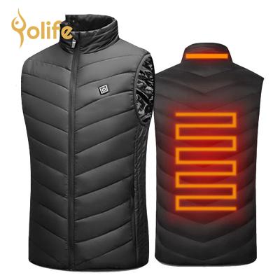 China Winter USB Waterproof Mens Heating Vest Outdoor Infrared Jacket Men's Thermal Clothing Vest Sports Increasing Cotton Camping Coats for sale