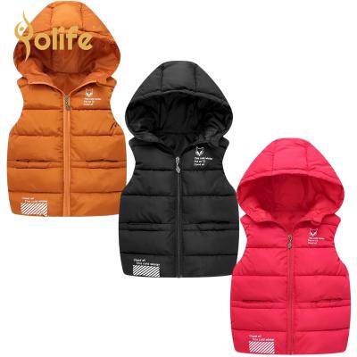 China 2021 New Anti-wrinkle Children Down Hooded Baby Autumn Outerwear Coats Boy Winter Vest Girls Vest 3-8 Years Old Warm Kids Clothes for sale