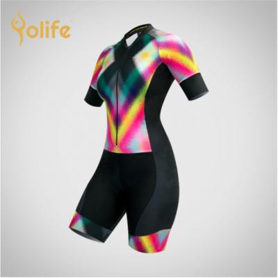 China Breathable Force Free Triathlon Skinsuit Women Short Sleeve Bike Road Sport Clothes Running Suit Ski Suit Swimsuit Jumpsuits Ropa Ciclismo for sale