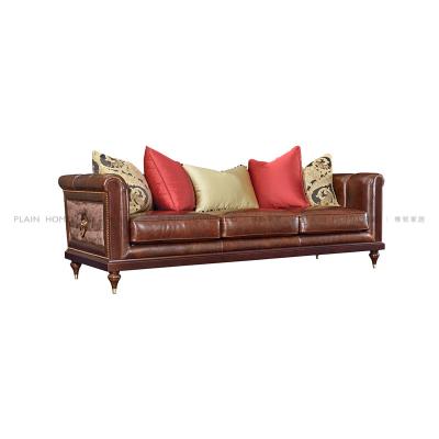 China Modern Modern Leather 3 Seater Sofa Luxury Hotel Furniture For Home Furniture for sale