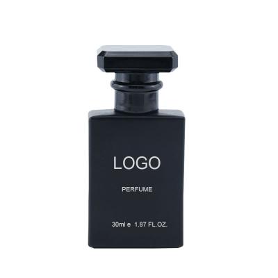 China Custom Logo Custom Logo Wholesale Luxury Empty Refillable Color 30ml Glass Black Perfume Bottle Durable With Cap for sale