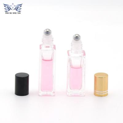 China Personal Care Essential Oil Container Stainless Steel Ball Leakproof Glass Roller Bottles Perfume Bottle for sale