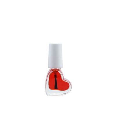 China Durable 5ml Heart Shape Unique Empty UV Packaging Nail Polish Glass Bottle Promotion Gift for sale