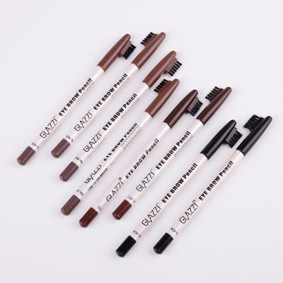 China Waterproof White Post Anti-sweat Korea Plastic Waterproof Dyed Eyebrow Pencil With Brush for sale