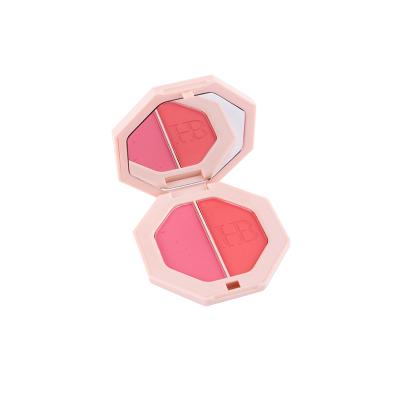 China Double Color Single Pack Waterproof Make Up Blusher Private Labels Cheek Powder for sale