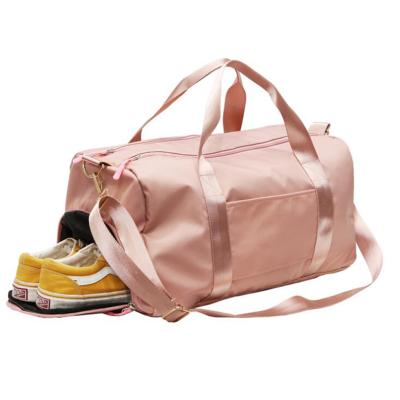 China 2021 New Style Heavy Duty Large Capacity Gym Bag Shoe Compartment Pink Waterproof Wet Dry Sailor Bag for sale