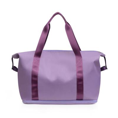 China Designer Custom Fashion Wholesale Eco-friendly Travel Waterproof One Shoulder Fitness Gym Women Nylon Travel Bag for sale