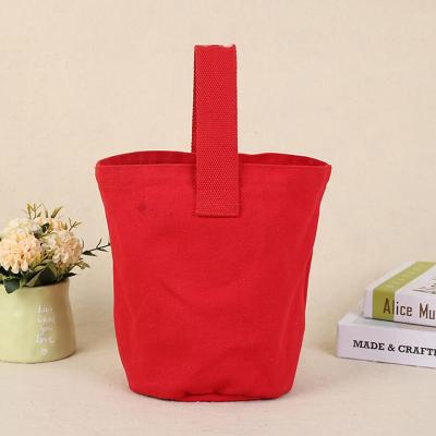 China Waterproof Custom Cotton Handle Collapsible Reusable Collapsible Tote Bag Recycled Large Red Cotton Shopping Bags for sale