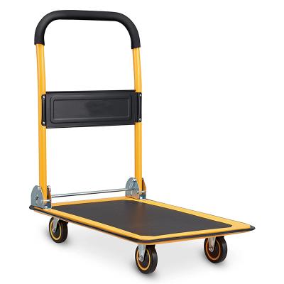 China Heavy Duty Aluminum Platform Trolley Hand Truck Hand Platform Storage Handtruck Cart Material Platform for sale