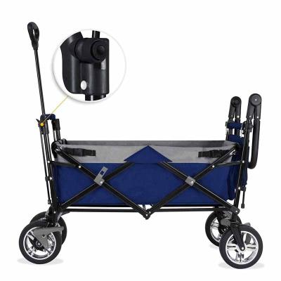 China Mateal Easy Folding Folding Trolley Trolley Folding Beach Mateal Beach Chair With Trolley for sale