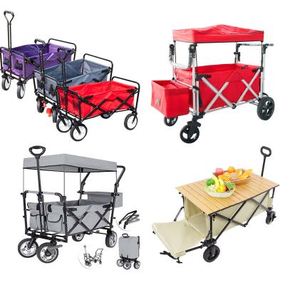 China Easy Folding Folding Utility Cart Trolley Cart Collapsible Walker Trolley With Top for sale