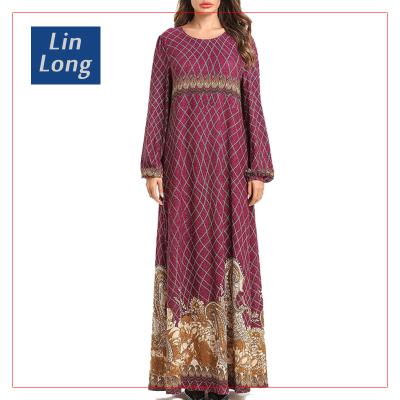 China Islamic Clothing Gaon Muslim Maxi Dress For Women Full Long Sleeve for sale