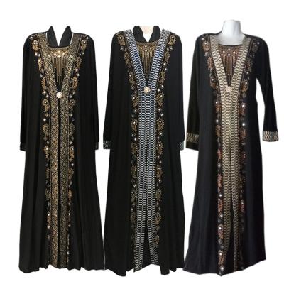 China Casual Muslim Long Prayer Dress Abaya With Rhinestones Skinny African Dresses for sale