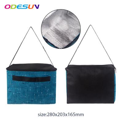 China Fanshion Sedex 4P new BSCI audit material promotional colorful canvas fabric and non-woven cooler bag for sale