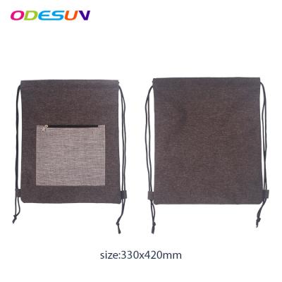 China Promotional New Waterproof Drawstring Material Colorful 300D Snowflake Nylon And Nonwoven Bag for sale