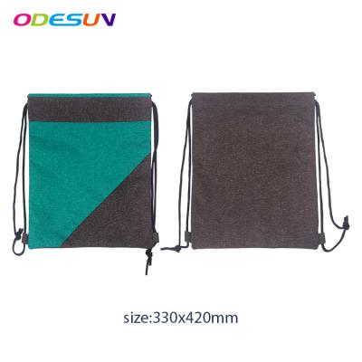 China Promotional New Waterproof Drawstring Material Colorful 300D Snowflake Nylon And Nonwoven Bag for sale