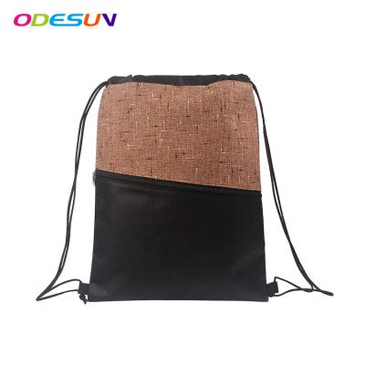 China Customized Sedex Audit 4 Pillars BSCI Audit 2019 Audit Line Bag Promotional Nonwoven Fabric Drawstring Bag for sale