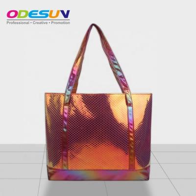 China 2019 Hot Sale Customer Gold Holographic Tote Bag for sale