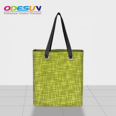 China New Polyester Tote Bag Material Promotional Three Line Polyester Tote Colorful Shopping Bag for sale