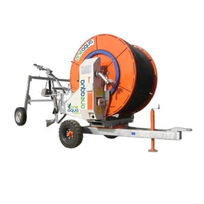 中国 permanent medium land hose reel retractable sprinkler irrigation system Aquajet 85-300 TX 販売のため